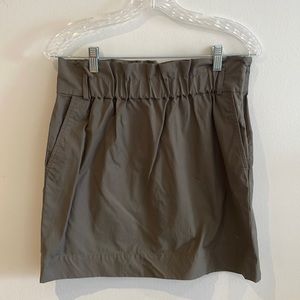 Army green mini skirt